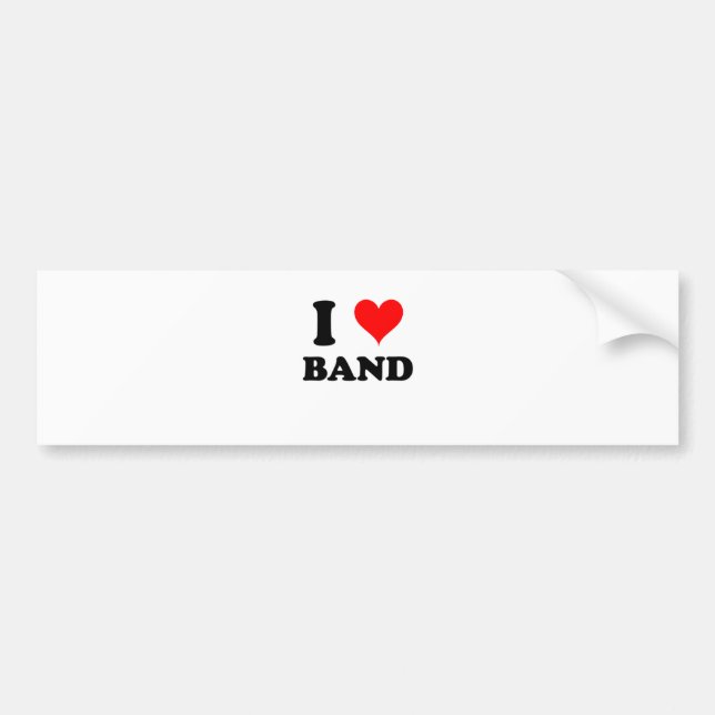 I Love Band Bumper Sticker (Front)