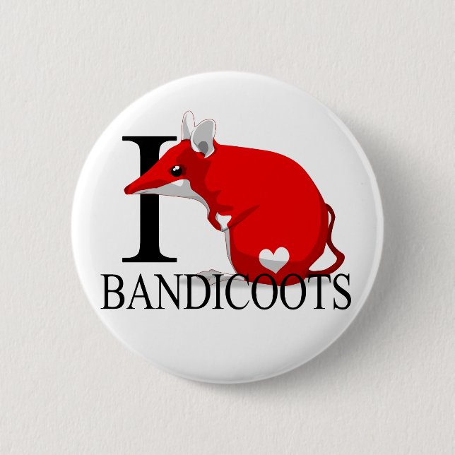 I Love Bandicoots Buttons (Front)