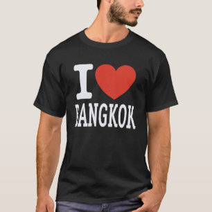 I Love Bangkok City Heart Graphic Souvenir Travel T-Shirt