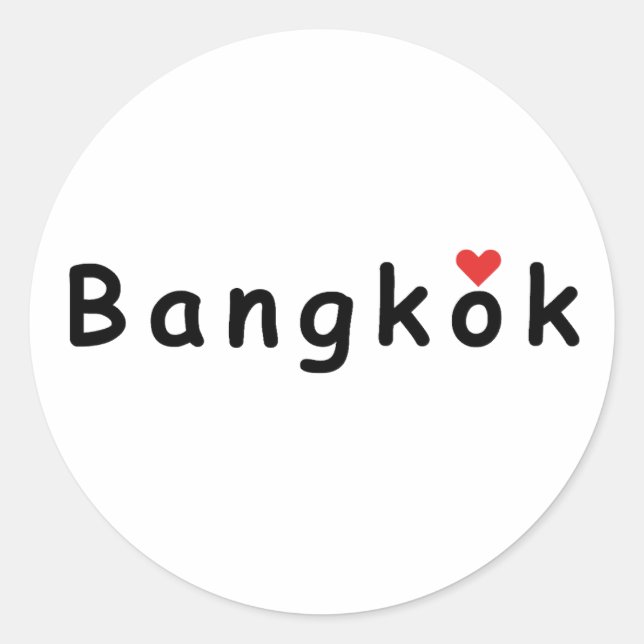 I love Bangkok Classic Round Sticker (Front)