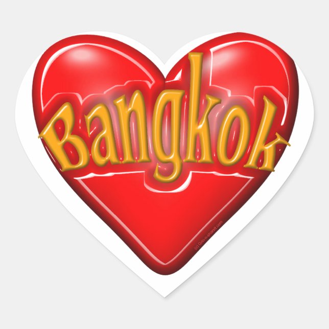 I Love Bangkok Heart Sticker (Front)