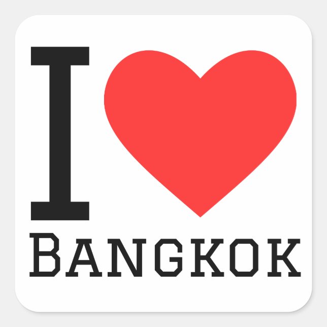 I love Bangkok  Square Sticker (Front)