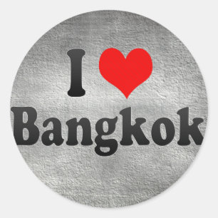 I Love Bangkok, Thailand Classic Round Sticker