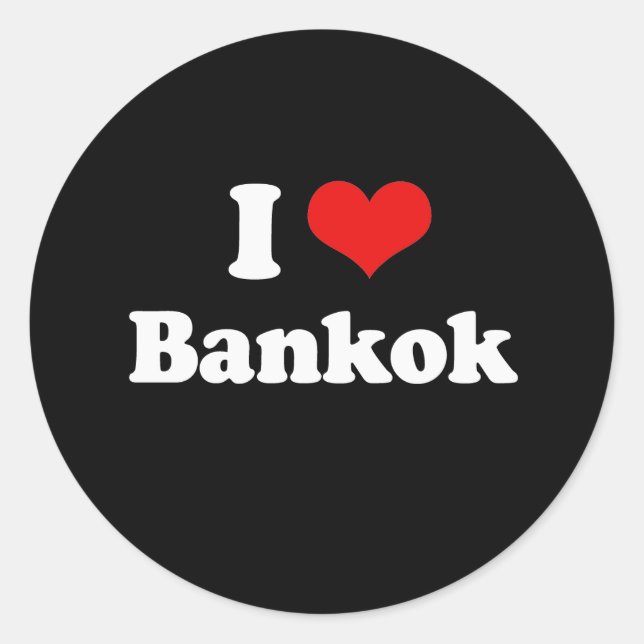 I Love Bangkok Tshirt White Tshirt Classic Round Sticker (Front)