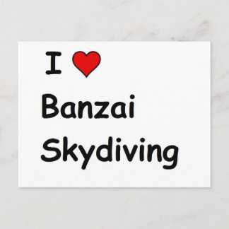 I Love Banzai Skydiving Postcard
