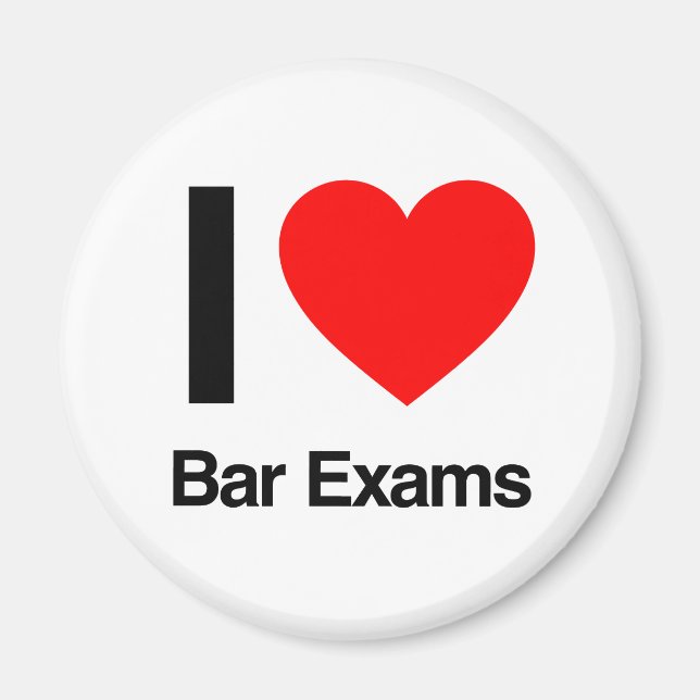 i love bar exams magnet (Front)