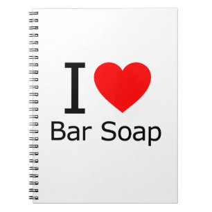 i Love Bar Soap Spiral Notebook