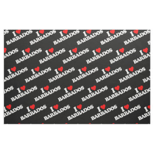 I LOVE BARBADOS FABRIC
