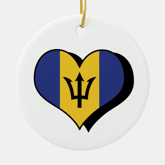 I Love Barbados Ornament (Front)