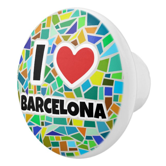 I love Barcelona Ceramic Knob (Right)