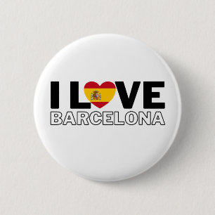 I LOVE BARCELONA - For real Barcelonians! 6 Cm Round Badge