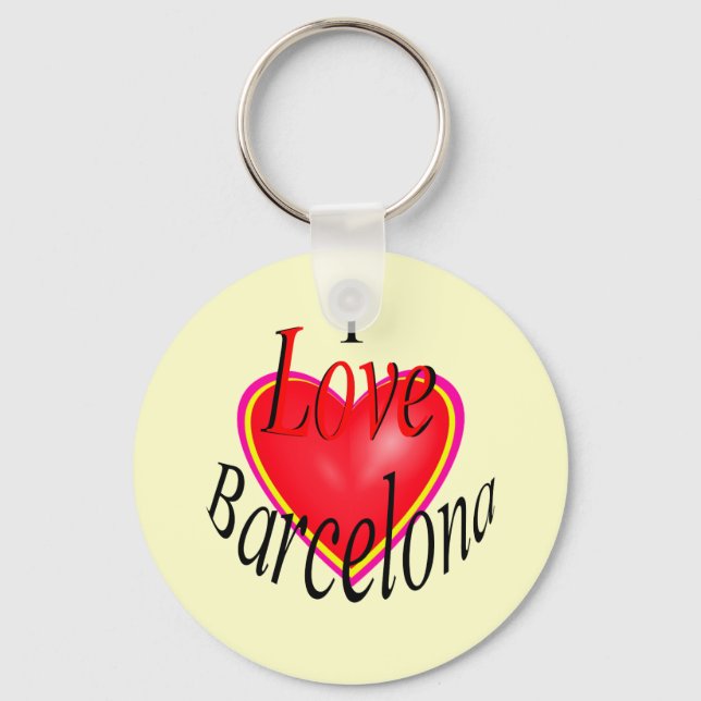 I Love Barcelona! Key Ring (Front)