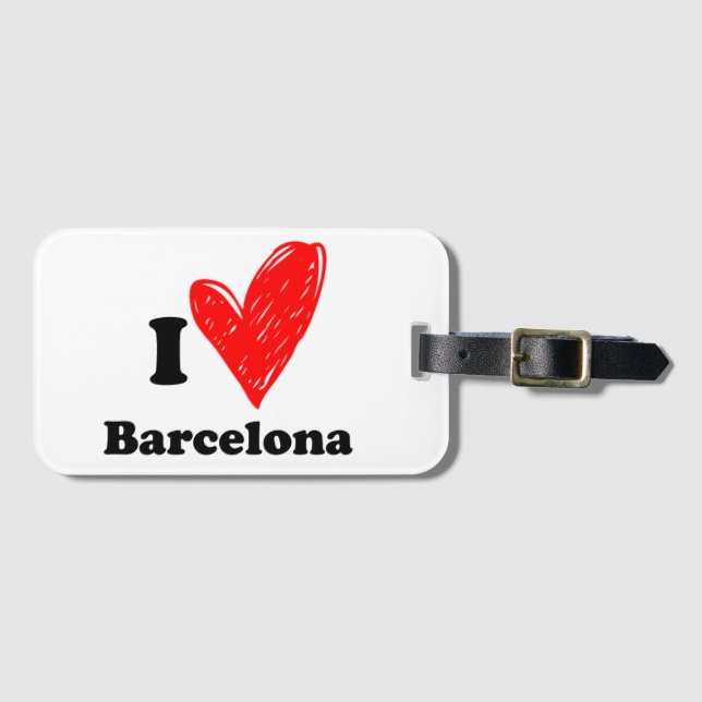 I love Barcelona Luggage Tag (Front Horizontal)