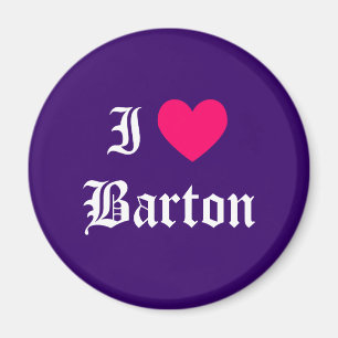 I Love Barton Magnet