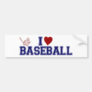 I Love Baseball Bumper Sticker
