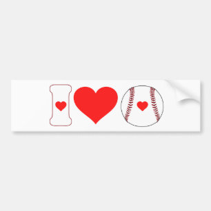 I love baseball  bumper sticker