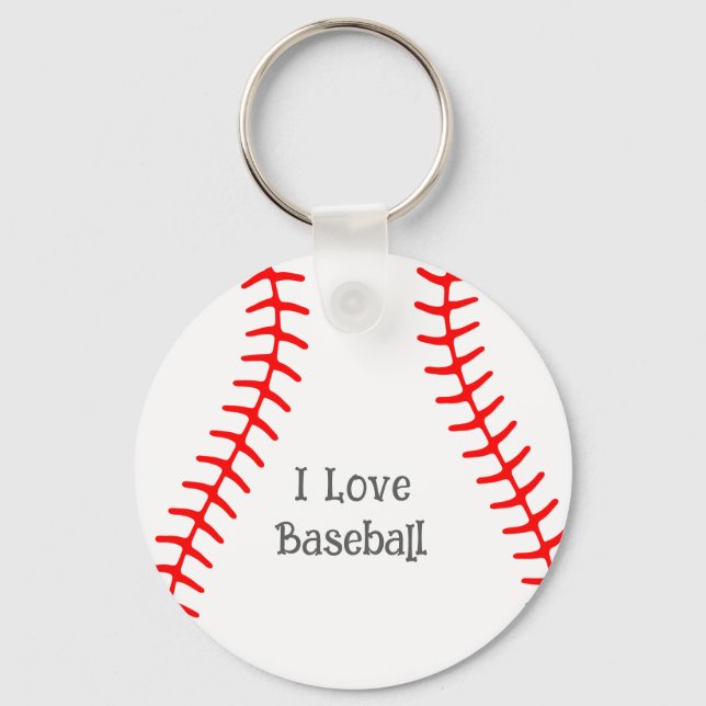I love Baseball Key Ring (Front)