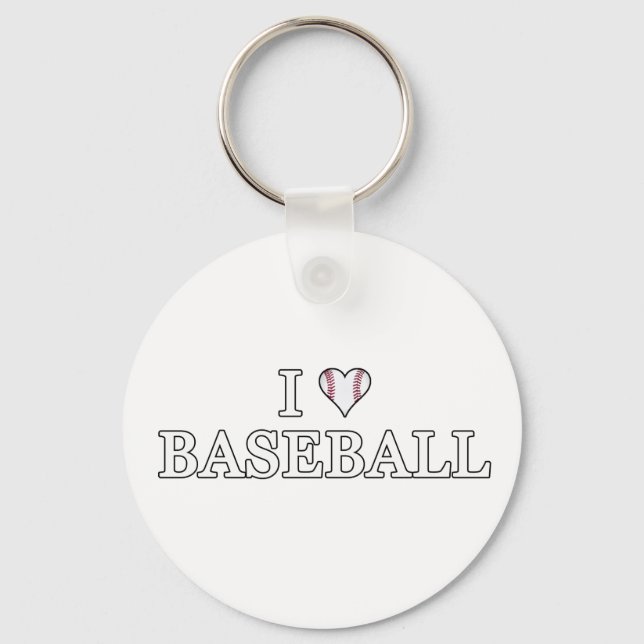 I Love Baseball Key Ring (Front)