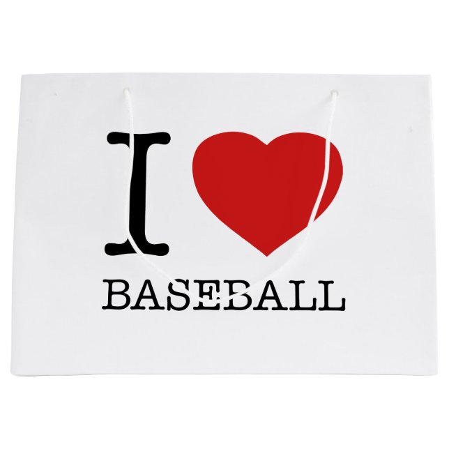 I LOVE BASEBALL LARGE GIFT BAG (Front)