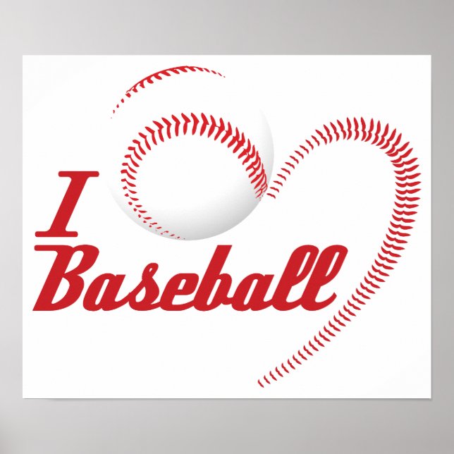 I Love Baseball Poster (Front)