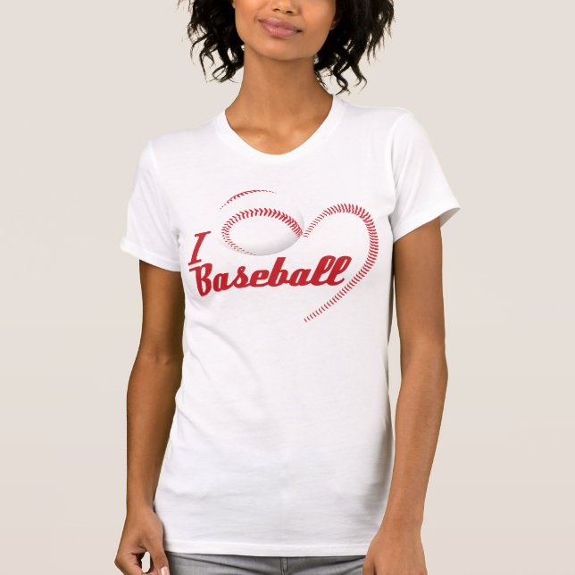I Love Baseball T-Shirt (Front)