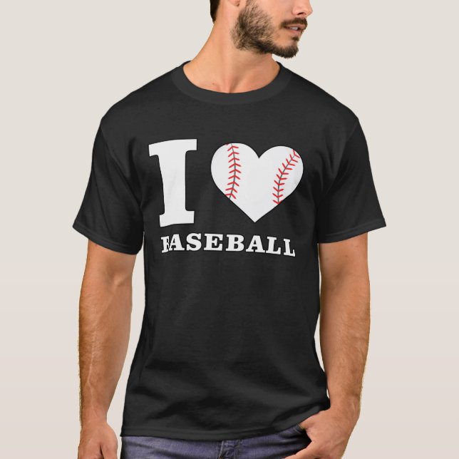 I Love Baseball T-Shirt (Front)