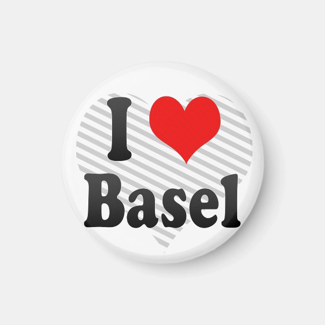 I Love Basel, Switzerland Magnet (Front)