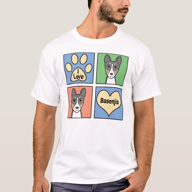 I Love Basenjis T-Shirt (Front)