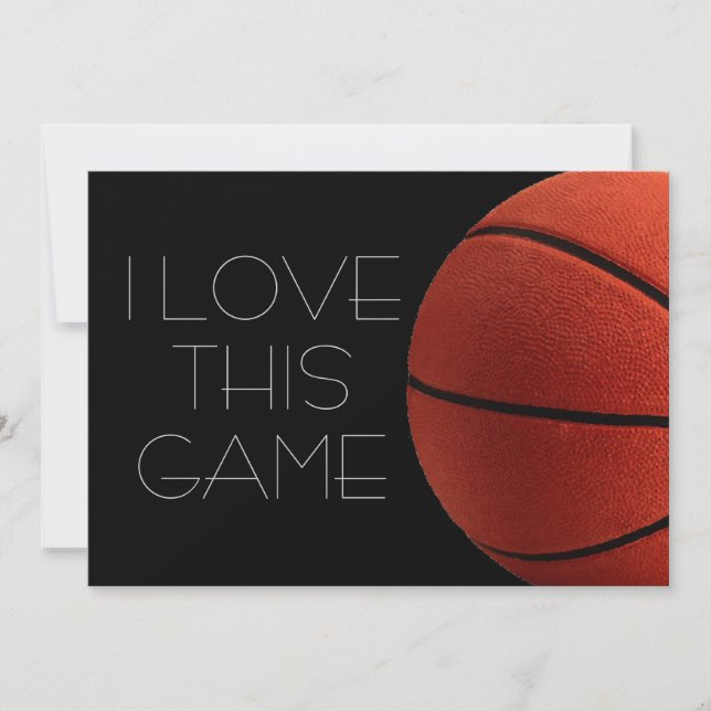 I Love Basketball Close-Up  Card (Front)