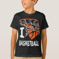 I Love Basketball Girl & Boys Youth Basketball Ho