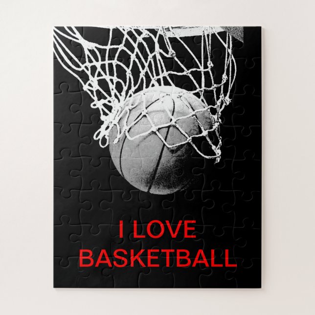I Love Basketball Jigsaw Puzzle (Vertical)