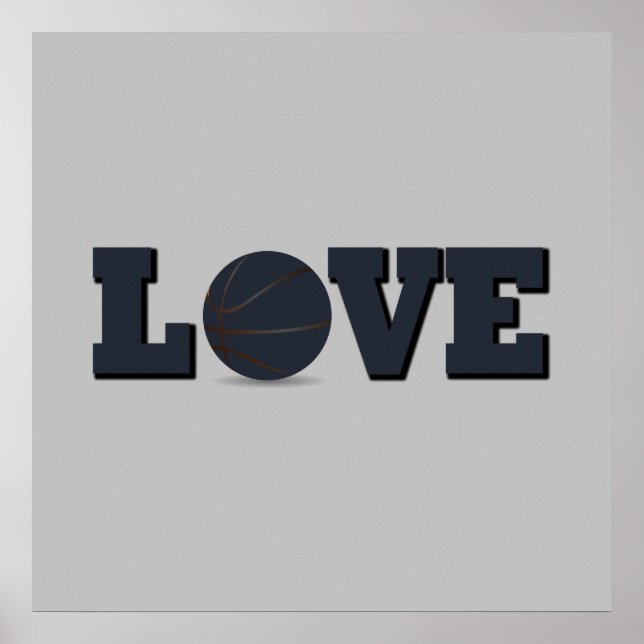 i love basketball lovers poster (Front)