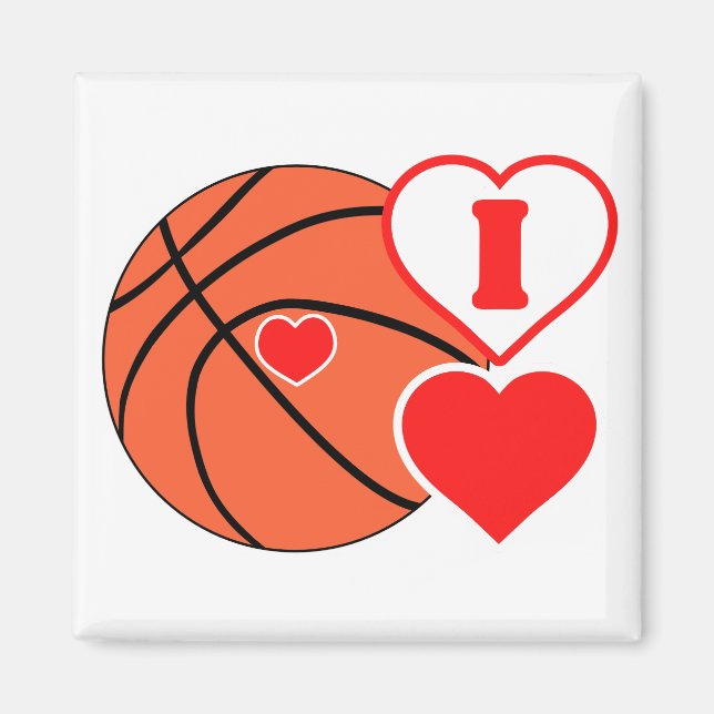 I love basketball  magnet (Front)