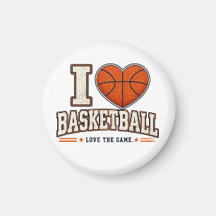 I Love Basketball Magnet Basketball Dad Gift F