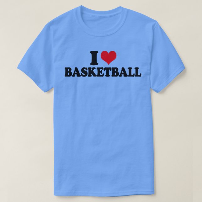 I Love Basketball T-Shirt (Design Front)