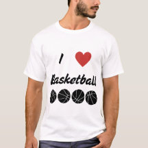 I Love Basketball Text Design