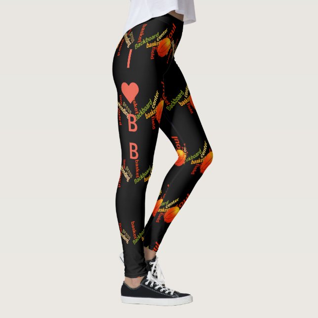 I Love Basketball the Game of Champions Leggings (Right)