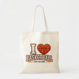 I Love Basketball Tote Bag Vintage Basketball Sp