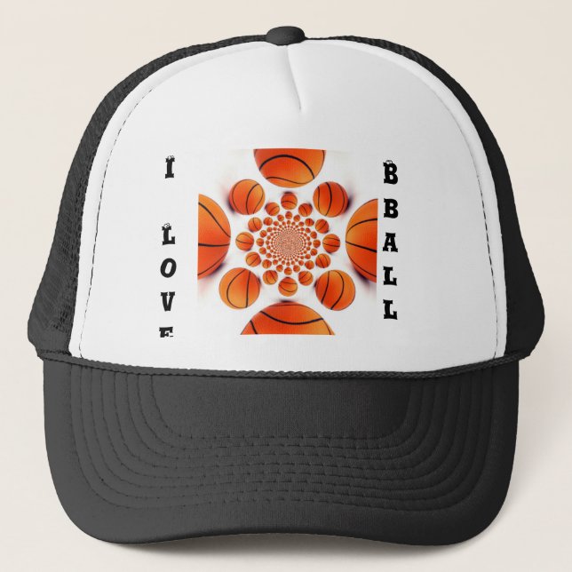 I love basketball trucker hat (Front)