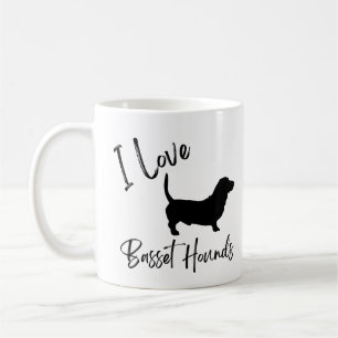 I Love Basset Hounds Coffee Mug