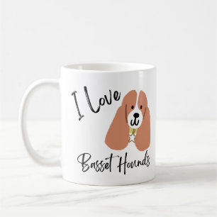 I Love Basset Hounds Coffee Mug
