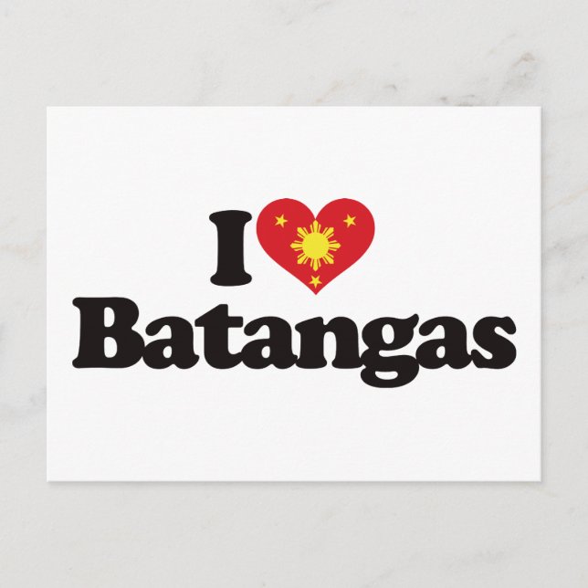 I Love Batangas Postcard (Front)