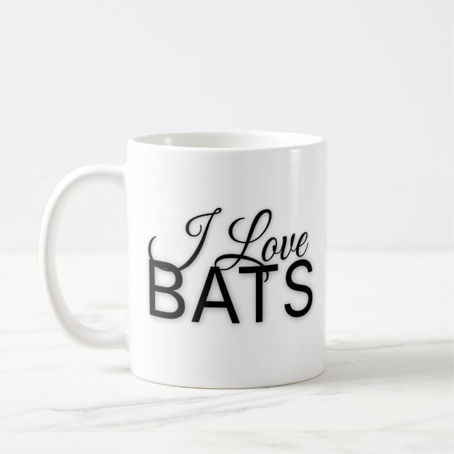 I Love BATS coffee mug (Left)