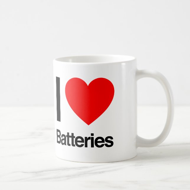 i love batteries coffee mug (Right)