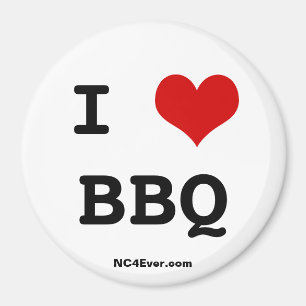 I LOVE BBQ MAGNET