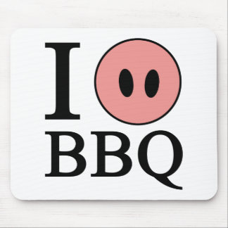 I Love BBQ Mouse Pad