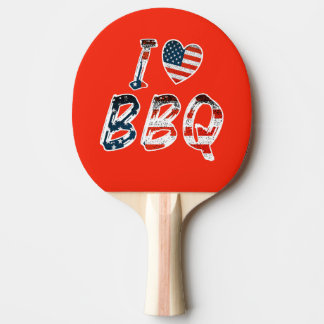 I love BBQ Ping Pong Paddle