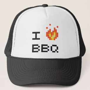 I love bbq trucker hat