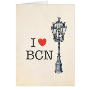 I Love BCN Classic Barcelona Street Lamp Design
