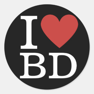 I ❤️ Love BD Business Development Employee CUSTOM Classic Round Sticker